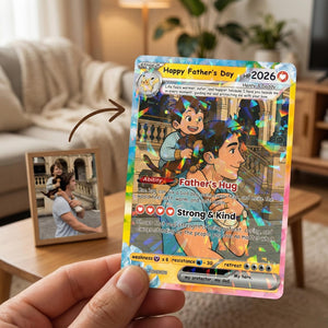 Personalized Poke Card From Photo to Holo Card, Father s Day Gift for Dad, Grandfather , Husband, Anniversary Gift