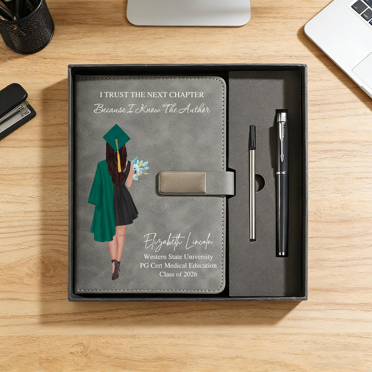 Personalized Graduation Notebook 2026, Custom Name Journal for Her, Class of 2026, Graduation Gifts for Her, College Grad Gift for Daughter