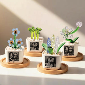 Personalized Bestie Photo Glass Flower Pot, Photo Gifts for Best Friend, Birthday Gifts For Bestie, Bridesmaid Proposal,Wedding Gift for MOH