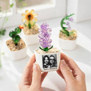 Personalized Bestie Photo Glass Flower Pot, Photo Gifts for Best Friend, Birthday Gifts For Bestie, Bridesmaid Proposal,Wedding Gift for MOH