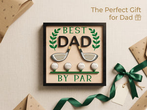 Best Dad By Par Golf Sign, Personalized Golf Gifts for Dad, Fathers Day Gift, Birthday Gift for Dad, Custom Wooden Sign Decor, Dad Sign