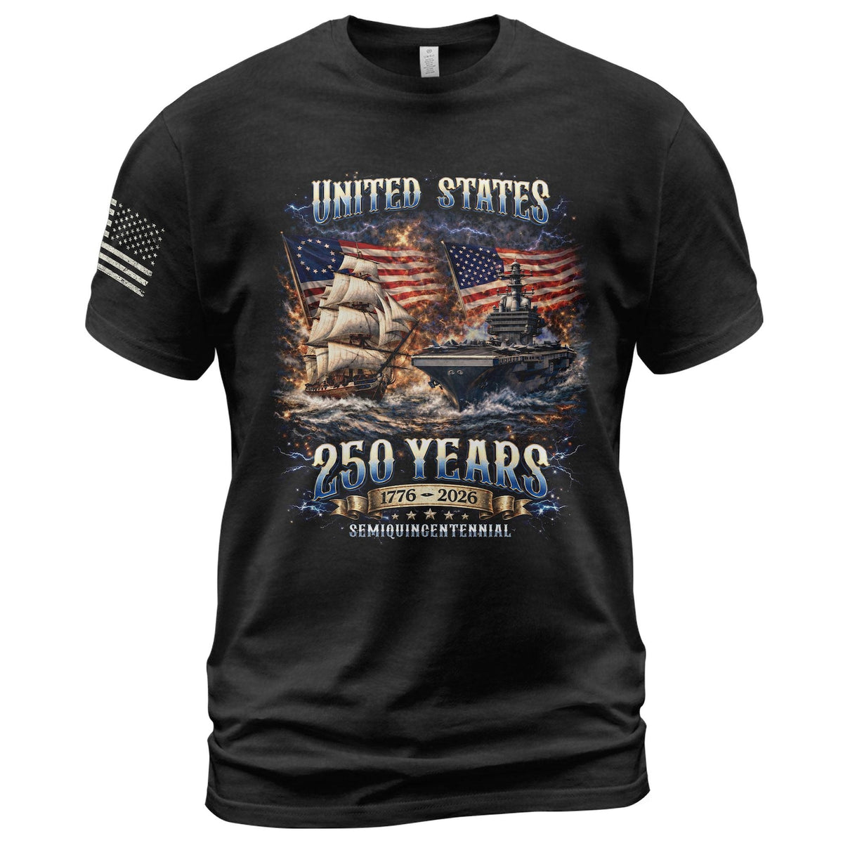 Retro 250th Anniversary of The United States Shirt, USA Independence Day T shirt, Semiquincentennial 1776 2026, American Flag Patriots Gifts