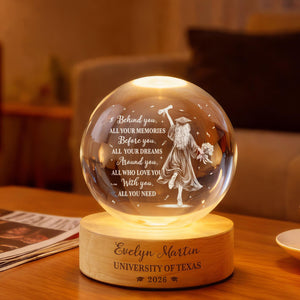 Personalized 2026 Graduation Crystal Ball Night Light, Class of 2026 Graduation Gift, College Grad Gift for Senior, Daughter, 2026 Grad Gift