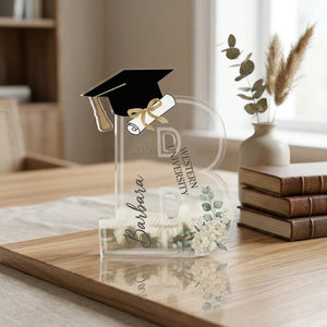 Personalized Graduation Acrylic Decor, Custom Class of 2026 Initial Keepsake