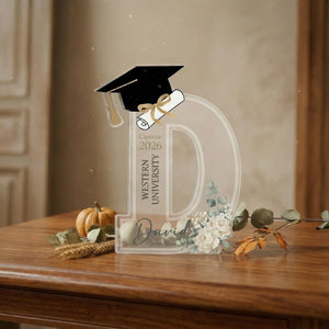 Personalized Graduation Acrylic Decor, Custom Class of 2026 Initial Keepsake