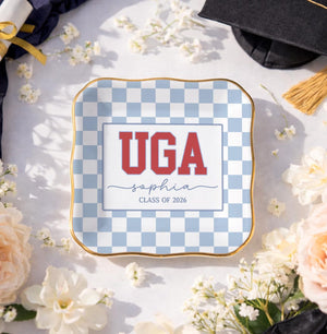 Personalized Graduation Gifts for Her, Custom Graduation Jewelry Dish, Grad College Gift, School Spirit Tray, University Graduation Gift,