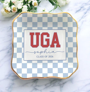 Personalized Graduation Gifts for Her, Custom Graduation Jewelry Dish, Grad College Gift, School Spirit Tray, University Graduation Gift,