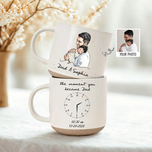 Personalized Photo Mug For Dad, Custom Fathers Day Cup, Mug for Dad with Custom Birth date, New Dad Gift, Best Dad Ever, First Time Dad Mug