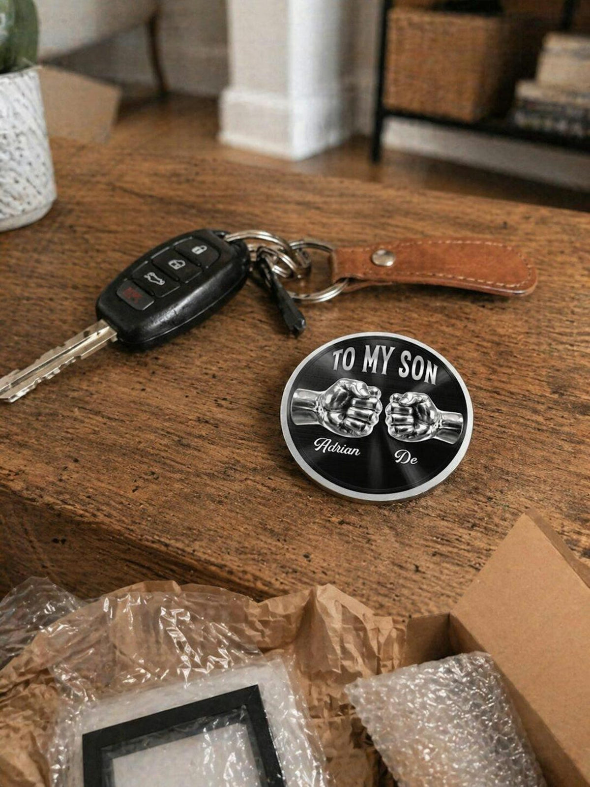 Pocket Hug Gift for Son from Dad, Personalized To My Son Token, Encouragement Gift, Graduation Gift for Son, Keepsake Wallet Coin
