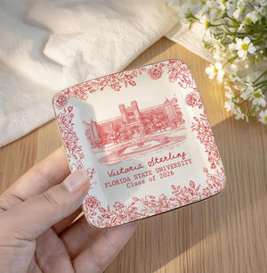 Custom University Jewelry Dish, Custom Graduation Gifts, College Graduation Ring Dish, Gifts For Her, Grad Gifts For Daughter, Class Of 2026