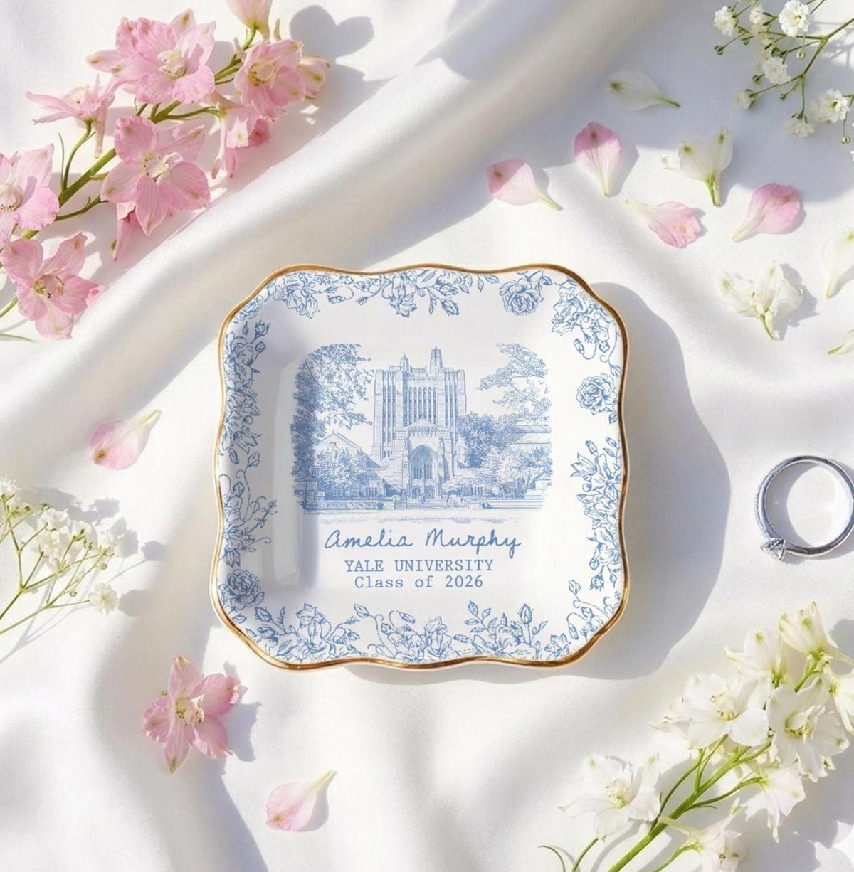 Custom University Jewelry Dish, Custom Graduation Gifts, College Graduation Ring Dish, Gifts For Her, Grad Gifts For Daughter, Class Of 2026