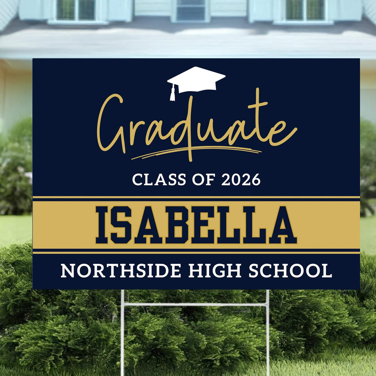 Personalized Graduation Yard Sign, Class of 2026, Custom Grad Yard Sign