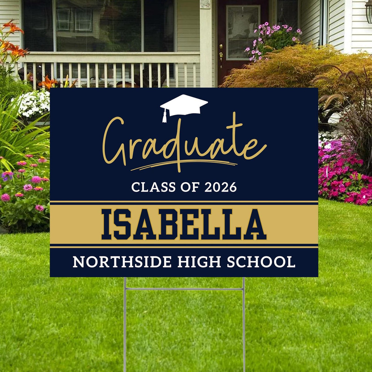 Personalized Graduation Yard Sign, Class of 2026, Custom Grad Yard Sign