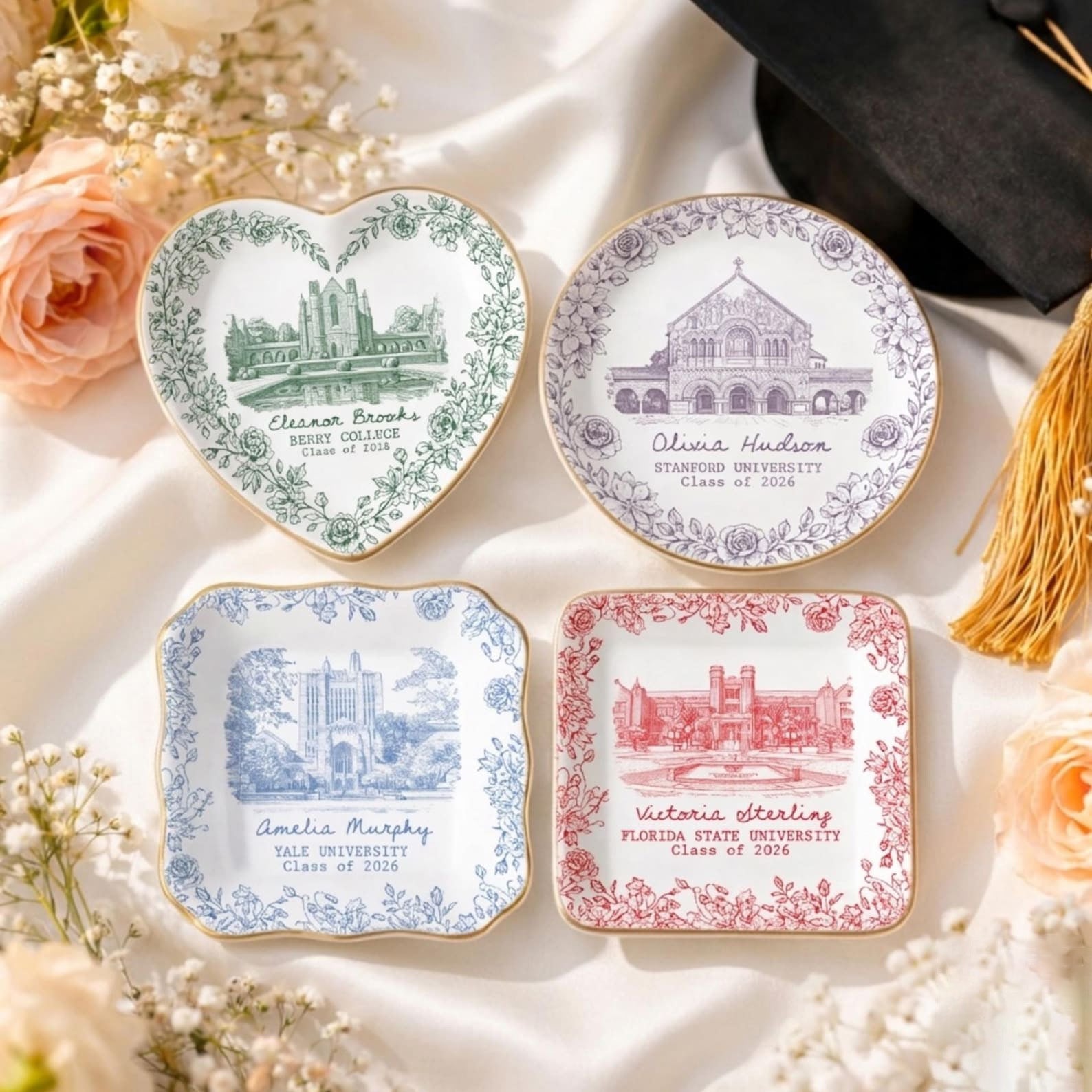 Custom University Jewelry Dish, Custom Graduation Gifts, College Graduation Ring Dish, Gifts For Her, Grad Gifts For Daughter, Class Of 2026