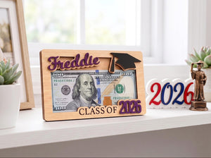 Graduation Money Holder Personalized, Class of 2026 Gift, High School Graduation Gift for Graduates, Custom Grad Cash Keepsake