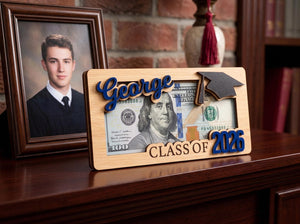 Graduation Money Holder Personalized, Class of 2026 Gift, High School Graduation Gift for Graduates, Custom Grad Cash Keepsake