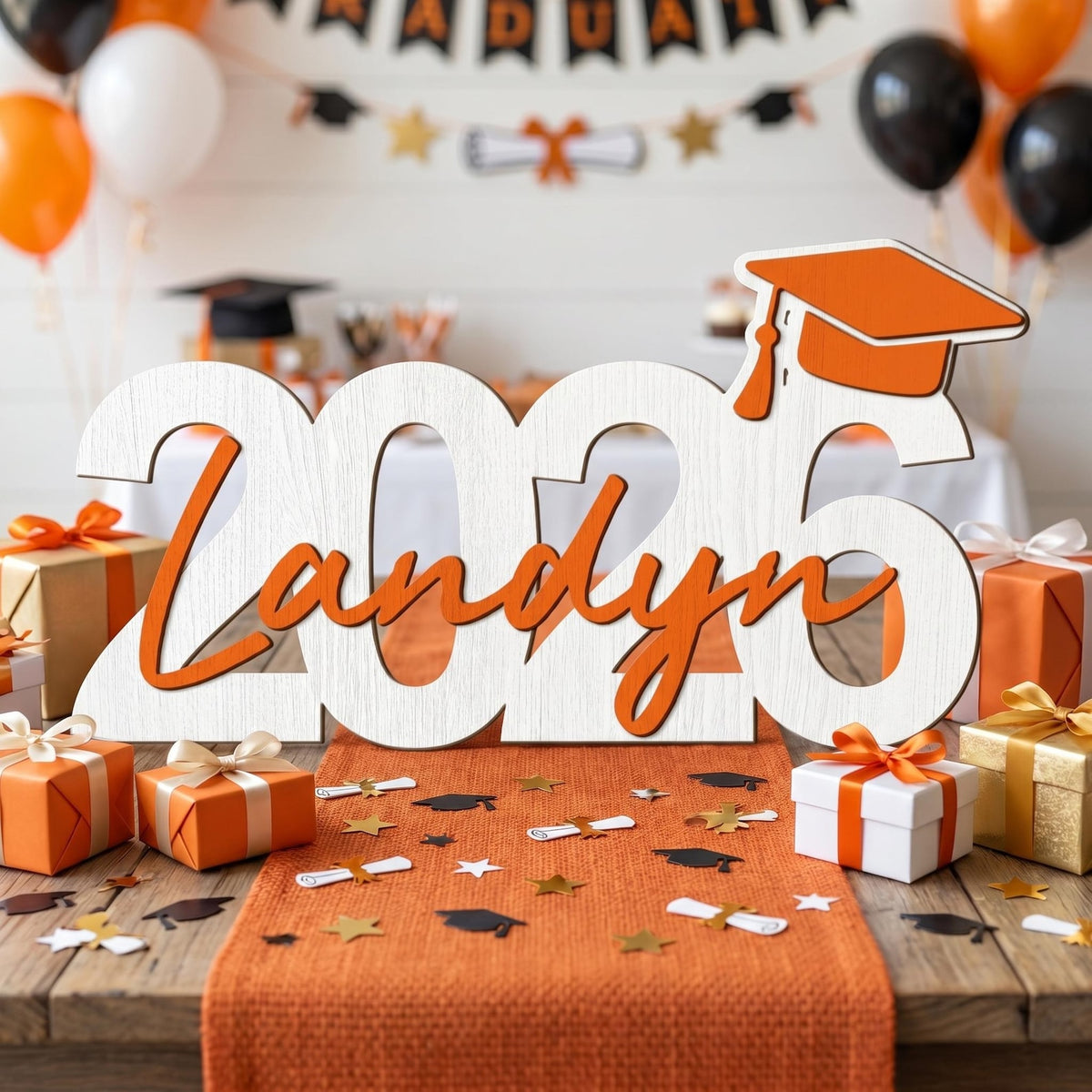 Personalized Graduation Party Sign, Custom Wooden Graduation Decorations, Graduation Party Decor, Gift Table Photo Prop - Class of 2026