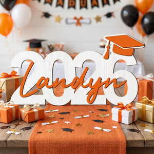 Personalized Graduation Party Sign, Custom Wooden Graduation Decorations, Graduation Party Decor, Gift Table Photo Prop - Class of 2026