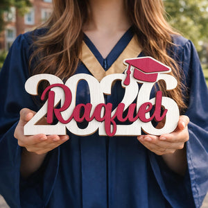 Personalized Graduation Party Sign, Custom Wooden Graduation Decorations, Graduation Party Decor, Gift Table Photo Prop - Class of 2026