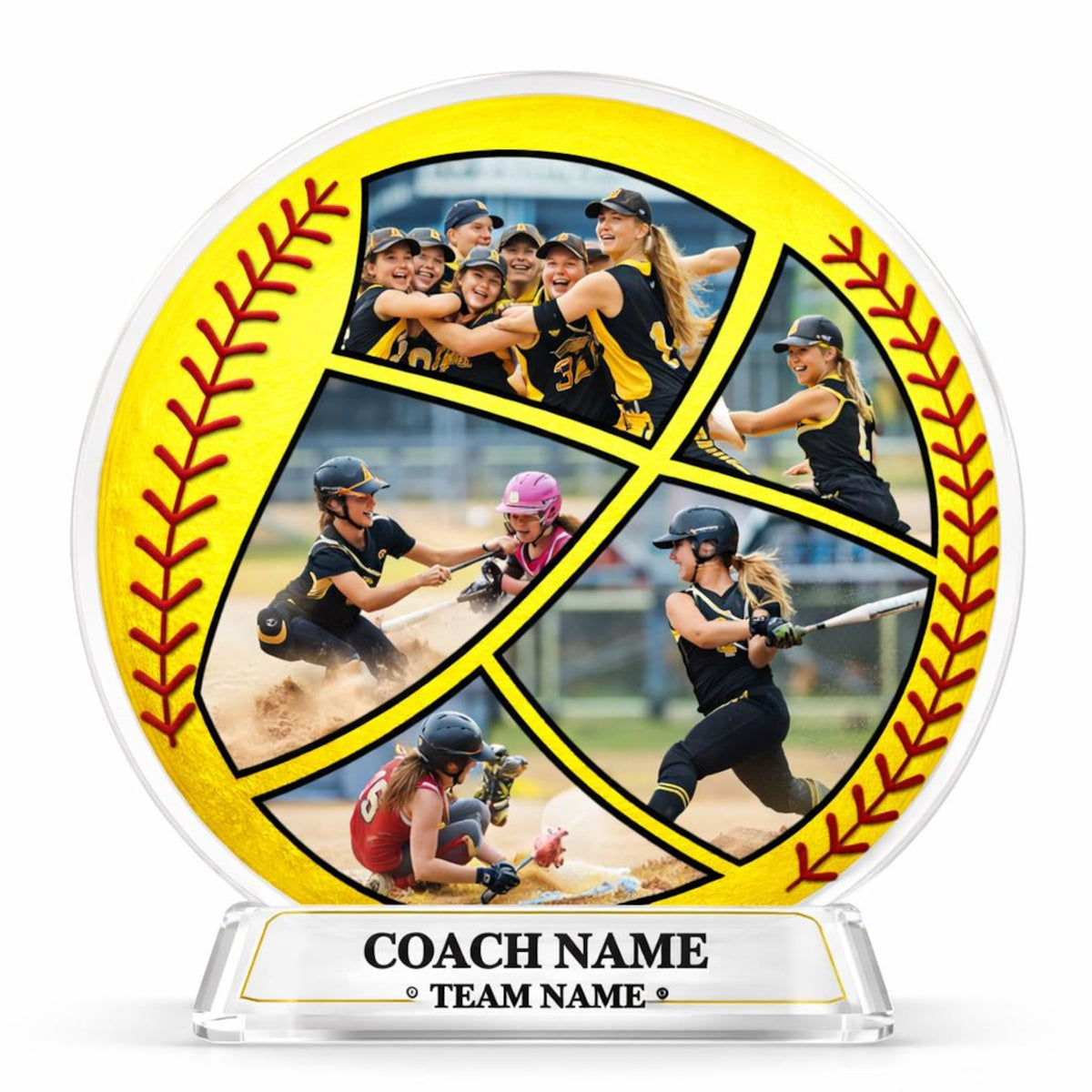 Personalized Softball Coach Plaque, Photo Softball Gifts, Thank You Coach Gifts from Team, End of Season Manager Gift, Softball Team Gifts