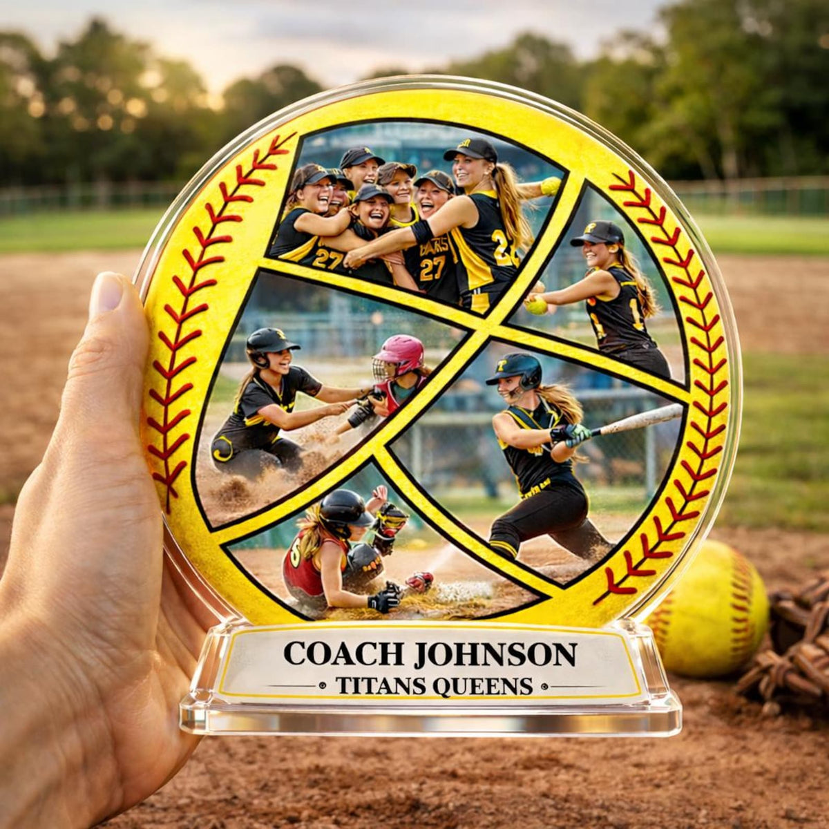 Personalized Softball Coach Plaque, Photo Softball Gifts, Thank You Coach Gifts from Team, End of Season Manager Gift, Softball Team Gifts