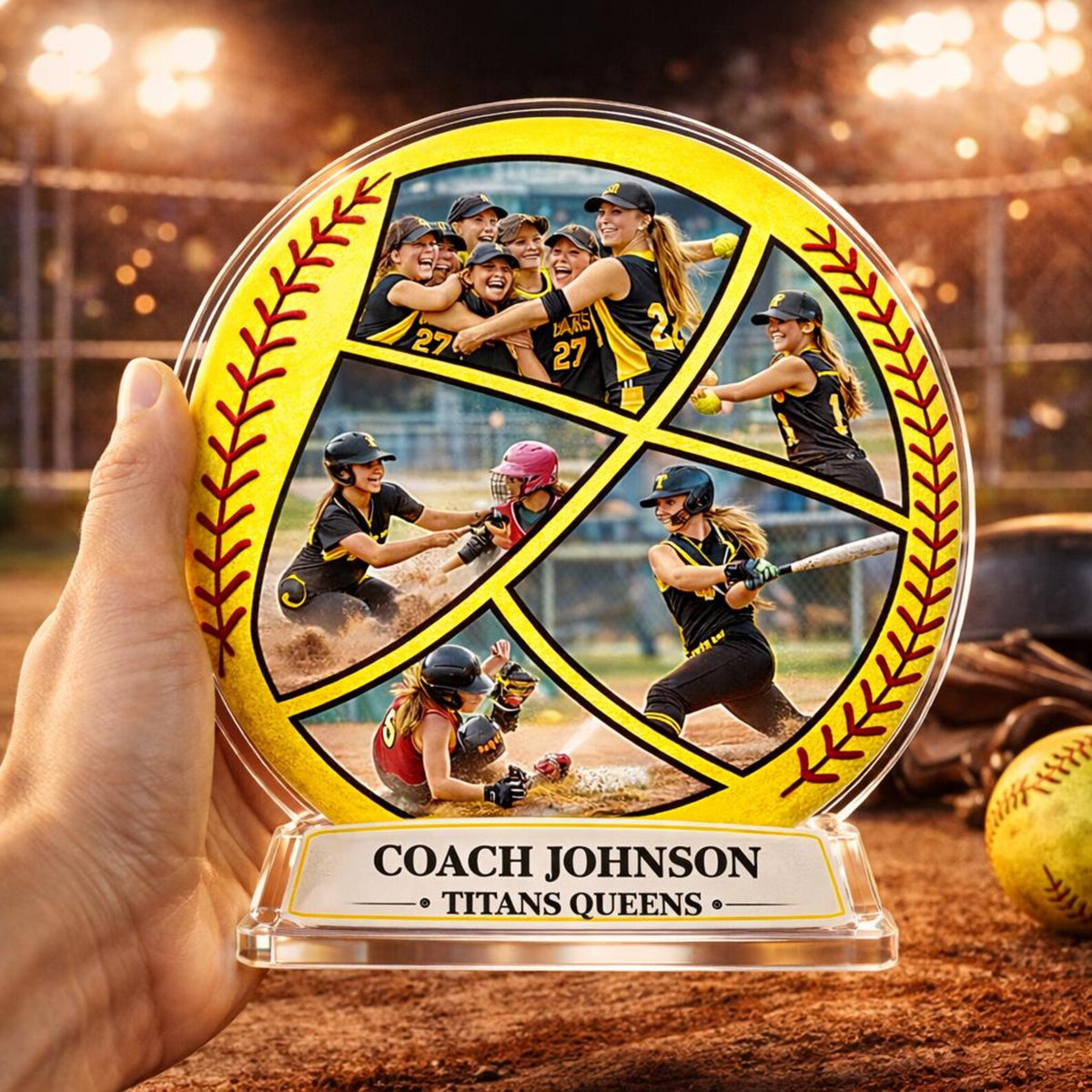 Personalized Softball Coach Plaque, Photo Softball Gifts, Thank You Coach Gifts from Team, End of Season Manager Gift, Softball Team Gifts