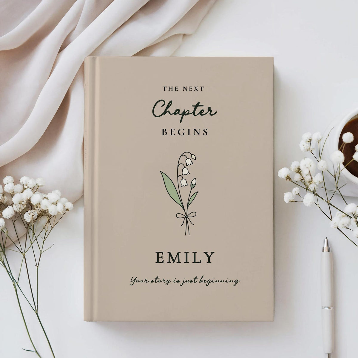 Personalized Graduation Journal Custom Name Notebook Class of 2026 College Graduate Gift for Her The Next Chapter Begins Keepsake