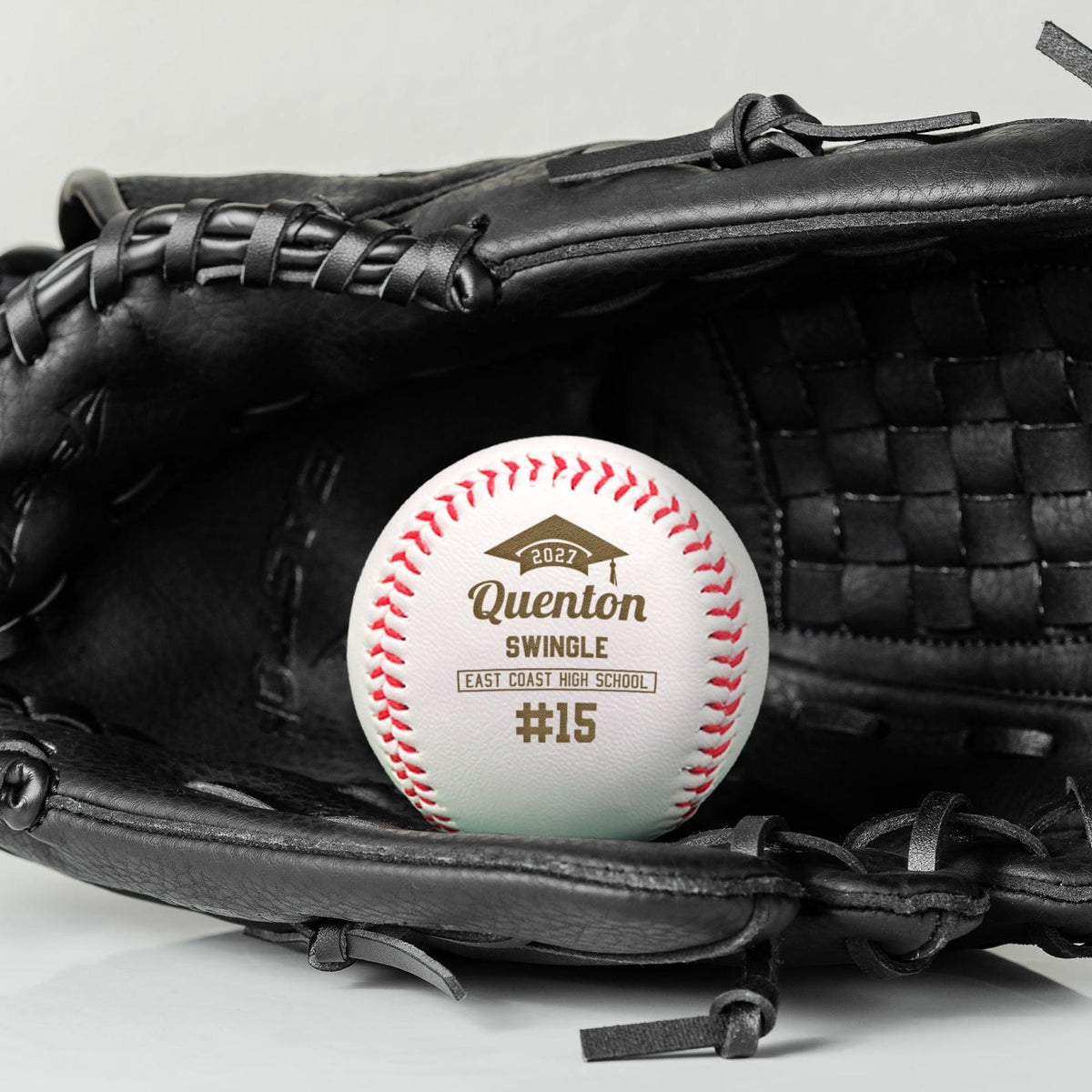 Graduation Baseball Gift | Custom Engraved Baseball with Name, Number & School | Personalized Grad Cap Design | Senior Night or Team Gift