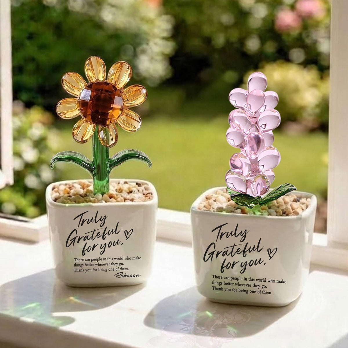 Custom Thank You Gift For Employee Appreciation Glass Flower Pot, Team Appreciation Gift, Coworker Gift, Client, Staff, Retirement Gift
