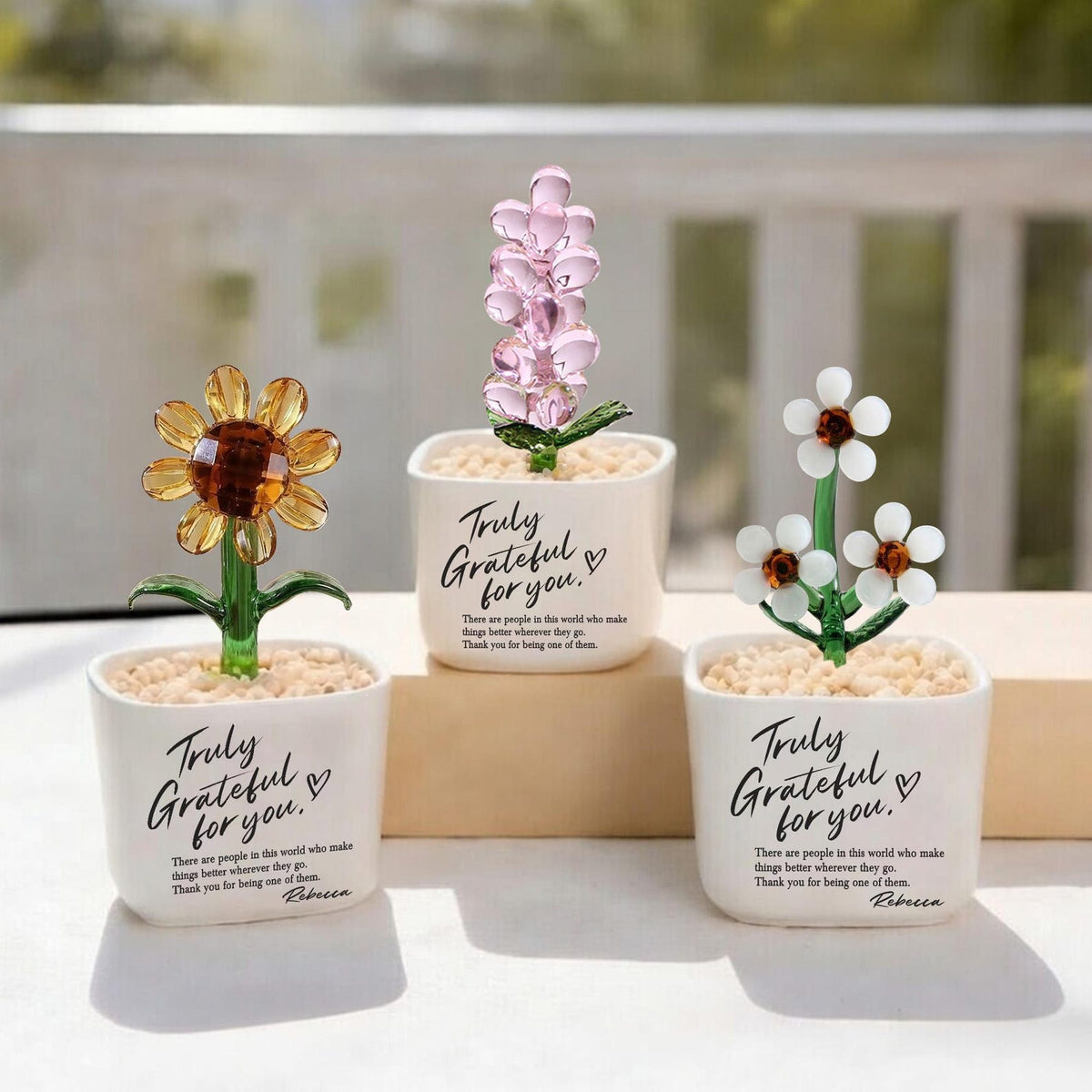 Custom Thank You Gift For Employee Appreciation Glass Flower Pot, Team Appreciation Gift, Coworker Gift, Client, Staff, Retirement Gift