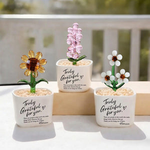 Custom Thank You Gift For Employee Appreciation Glass Flower Pot, Team Appreciation Gift, Coworker Gift, Client, Staff, Retirement Gift
