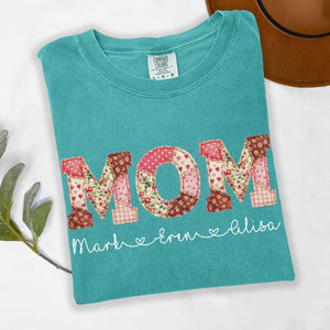 Personalized Mom Shirt, Custom Kids Names Comfort Color T-Shirt, Mother Gift Shirt, Mama Shirt, Mothers Day Shirt, Print Only Not a Patch