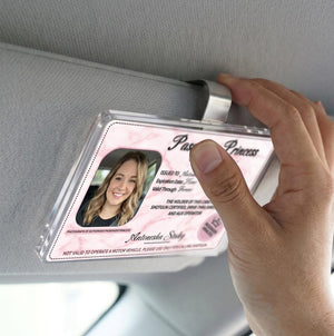 Custom Passenger Princess Car Visor Clip, Car Accessories Owner Gift for Boyfriend, Girl Friend Photo Car visor, Car Decor Gift for Husband