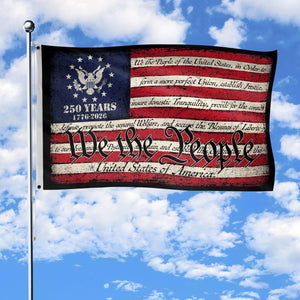 We The People 250th Anniversary Flag, 250 Years of Freedom Flag, USA Independence Day Decor, Fourth of July Gift, Celebration 1776-2026