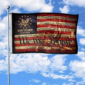 We The People 250th Anniversary Flag, 250 Years of Freedom Flag, USA Independence Day Decor, Fourth of July Gift, Celebration 1776-2026