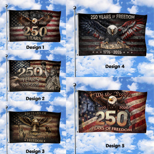 We The People 250th Anniversary Flag, 250 Years of Freedom Flag, USA Independence Day Decor, Fourth of July Gift, Celebration 1776-2026