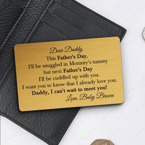 Baby Ultrasound Wallet Card for Dad, Baby Announce Gift, Wallet Insert Card for Daddy to Be, New Dad Gift from The Bump, Fathers Day Gift