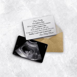Baby Ultrasound Wallet Card for Dad, Baby Announce Gift, Wallet Insert Card for Daddy to Be, New Dad Gift from The Bump, Fathers Day Gift