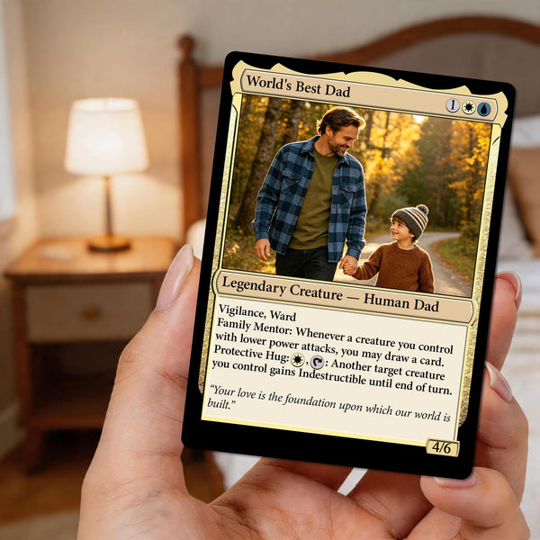 Custom MTG Style Cards, Personalized Father's Day Magic Card, New Dad, Husband, Birthday Gift