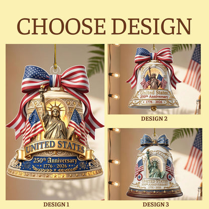 250th Anniversary of Americana Ornament, 250 Years of The United States Acrylic Ornament, Independence Day Gift, Fourth of July Decor