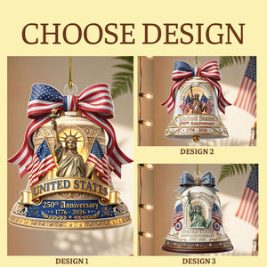 250th Anniversary of Americana Ornament, 250 Years of The United States Acrylic Ornament, Independence Day Gift, Fourth of July Decor