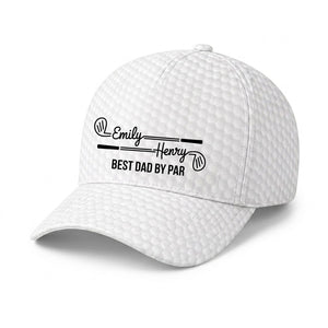 Best Dad by Par Golf Cap, Custom Name Dad Hat, Golf Rope Cap, Father s Day Gift for Golfer Dad