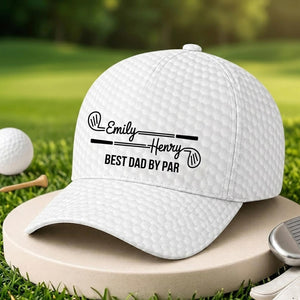 Best Dad by Par Golf Cap, Custom Name Dad Hat, Golf Rope Cap, Father s Day Gift for Golfer Dad
