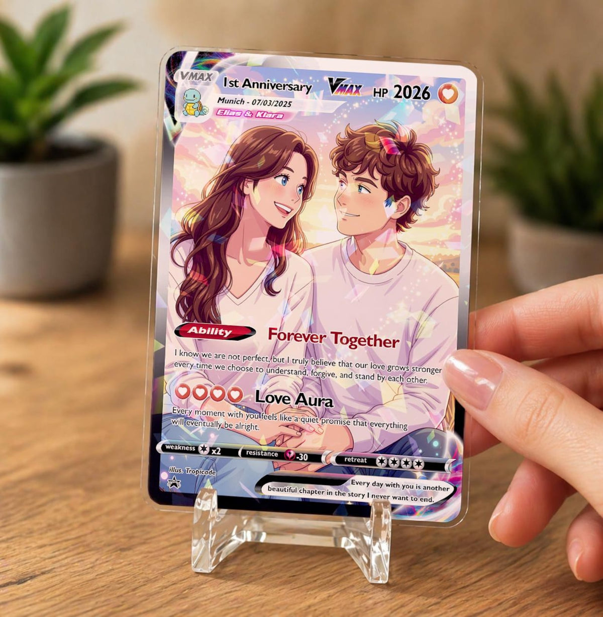 Custom Poke Card, personalized poke, card anniversary, personalized PKM, PKM Couple Card , vmax, poke balls, gifts for him