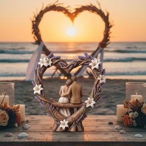 Personalized Wooden Couple Heart Sculpture, Custom Name Wedding Keepsake, Anniversary Gift, Rustic Bridal Decor, Romantic Couple Gift