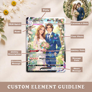 Custom Poke Card, personalized poke, card anniversary, personalized PKM, PKM Couple Card , vmax, poke balls, gifts for him