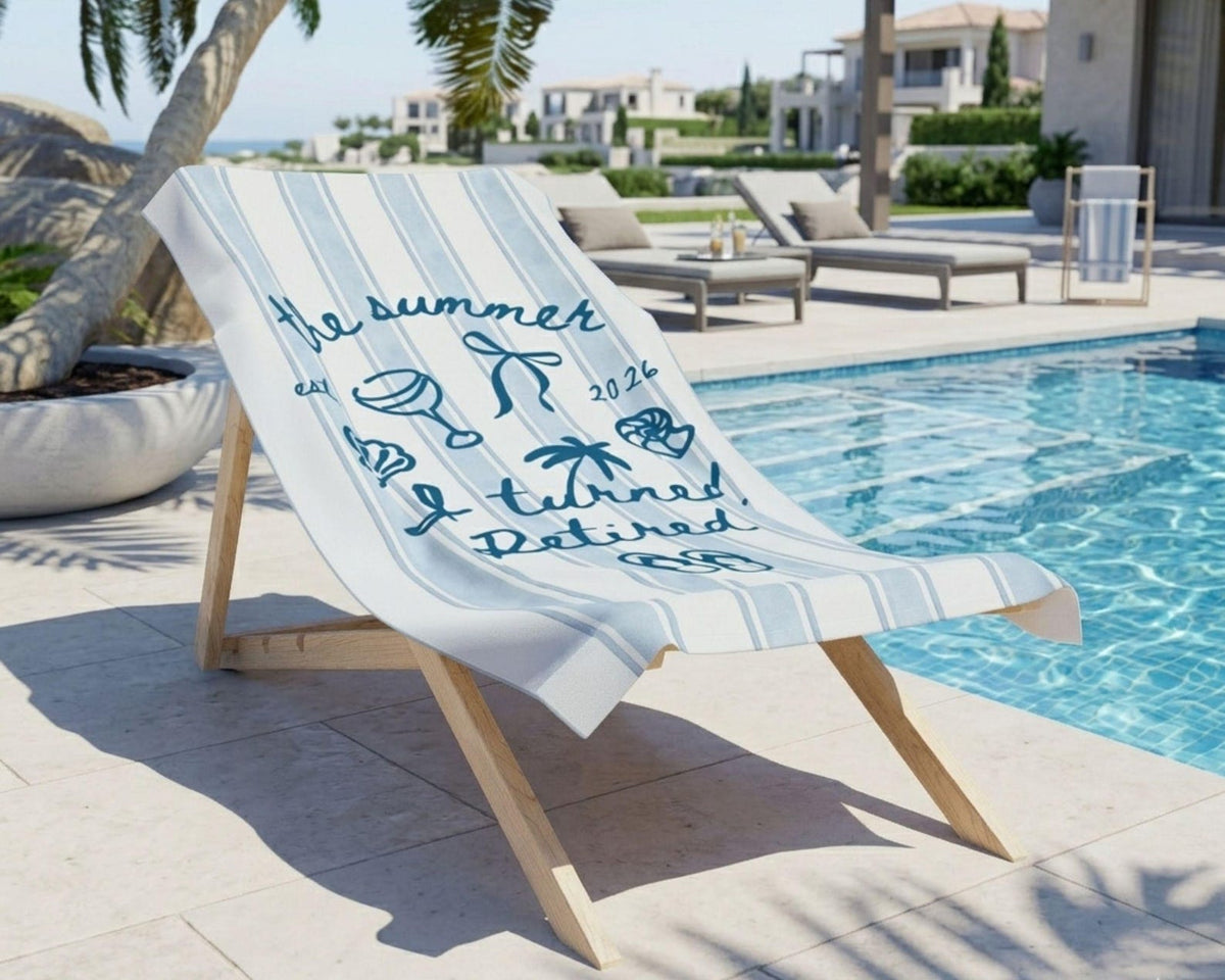 Retirement Gift For Women, The Summer I Turned Retired Beach Towel, Funny Retirement Party Gift For Retiree