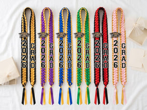 Personalized Graduation Lei 2026, Custom Name Ribbon Lei, Class of 2026, Graduation Gift, Satin Handmade Grad Lei, Senior Night Gift