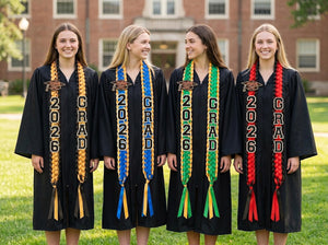 Personalized Graduation Lei 2026, Custom Name Ribbon Lei, Class of 2026, Graduation Gift, Satin Handmade Grad Lei, Senior Night Gift