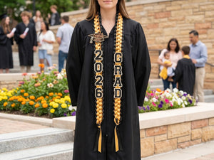 Personalized Graduation Lei 2026, Custom Name Ribbon Lei, Class of 2026, Graduation Gift, Satin Handmade Grad Lei, Senior Night Gift